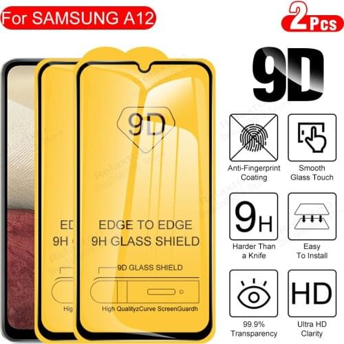 2Pcs 9D Samsang A12 Glass For Samsung Galaxy A12 Protective Glass on Samsun A12 A 12 5G 12A SM-A125F 6.5'' Screen Protector