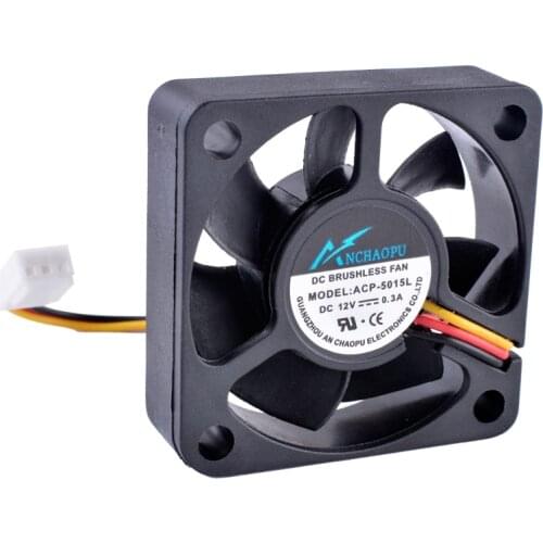ANCHAOPU 5015 50mm fan 50x50x15mm 12V 0.30A 5cm 3 lines Computer CPU small cooling fan