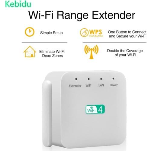 KEBIDU WiFi Router WIFI Signal Boosters 300Mbps Wireless WiFi Repeater Network Amplifier Repeater Extender WIFI Ap Wps Router