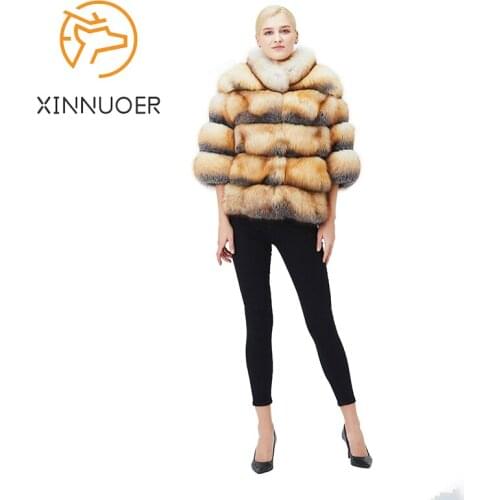 XINNUOER Fox Fur Coats
