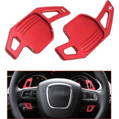 Yubao For AUDI A3 S3 A4 S4 B8 A5 S5 A6 S6 A8 Q5 Q7 TT DSG Red Car Steering Wheel Extension Shifters Shift Aluminum Shift Paddles