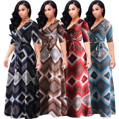 2019 Summer Long Dress Colorful Boho Casual Dress Tunic Maxi Dress Women Evening Party Dress Sundress Vestidos de festa XXXXXL