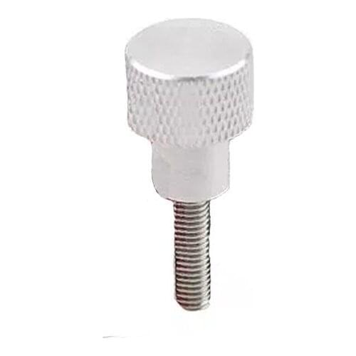 1Pcs M5 Aluminum True color handle Stainless steel Knurled Hand Screws High head Step Screw bolt 60mm-100mm L white
