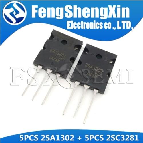10pcs 5PCS 2SA1302 + 5PCS 2SC3281 TO-3P A1302 C3281 TO3P Power Transistors