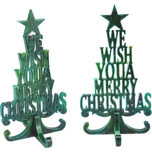13MC Christmas Tree Ornaments Epoxy Resin Mold Merry Christmas Home Decor Silicone Mould Christmas Theme Feastival Art Crafts