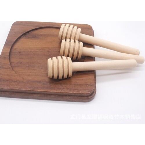 2 Pcs Wooden Stirrers Honey Dipper Wood Honey Spoon Stick for Honey Jar Stick Collect And Dispense Honey Tools Kitchen Tool