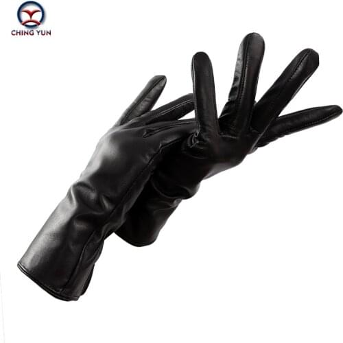 2020 Winter Womens Gloves Genuine sheepskin Winter Warm Glove Soft Female 70%Wool knit Lining High-quality Short Woman Mittens