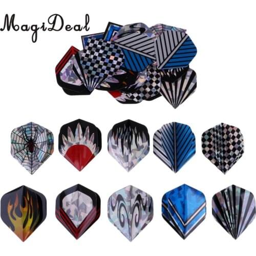 30 Count Assortment Dart Flights Standard and Slim Darts Tail Replacement (3pcs/Pattern)