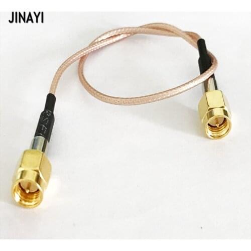 50pcs SMA Plug male to SMA male Adapter Connector RF Coax Pigtail RG178 Cable 20cm