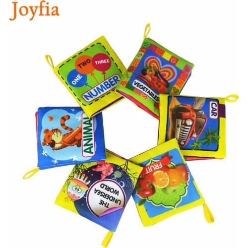 6pcs/Set Baby Soft Cloth Book Intelligence Development Educational Toy Learning Books For Newborn 0-12 Months Kids Quiet Book