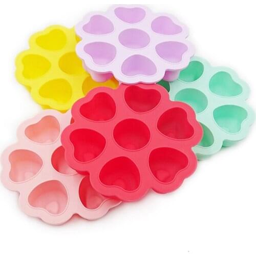 6 Pcs Silicone Ice Cube Tray with Lid for Whiskey Cocktail Drinks,Food Preservation Box for Vegetable Fruit Purees Wholesale X2