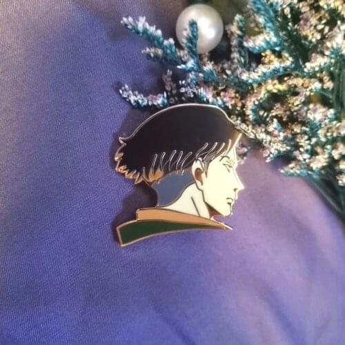 Attack on Titan Levi·Ackerman Metel Badge Button Brooch Pins Anime Cartoon Collection School Bag Clothing Decor Xmas Gifts