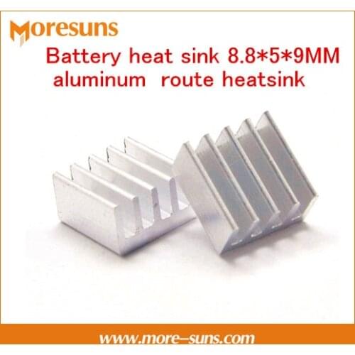 Fast Free Ship 50PCS/lot Battery heat sink 8.8*5*9MM aluminum route heatsink/IC electronic radiator/chip cooling block