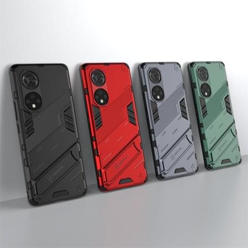 Holder Cover For Honor 50 Pro Case For Huawei Honor 50 Pro PC Kickstand Shockproof Back Case For Honor 50 Pro SE Play 5T Fundas