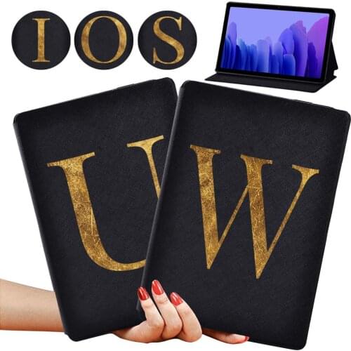 Tablet Case for Samsung Galaxy TAB A7 10.4 2020 T500/T505 Shockproof Simple Style Letter Flip Cover Case Leather Protective Case