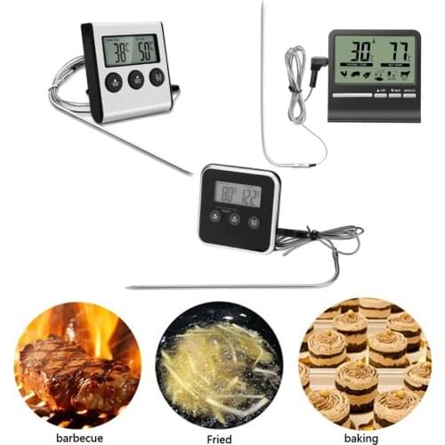 Digital Cooking Thermometer for BBQ Meat Oven Food Probe Water Oil Temperature Sensor Kitchen Cooking Alarm Timer Accessories