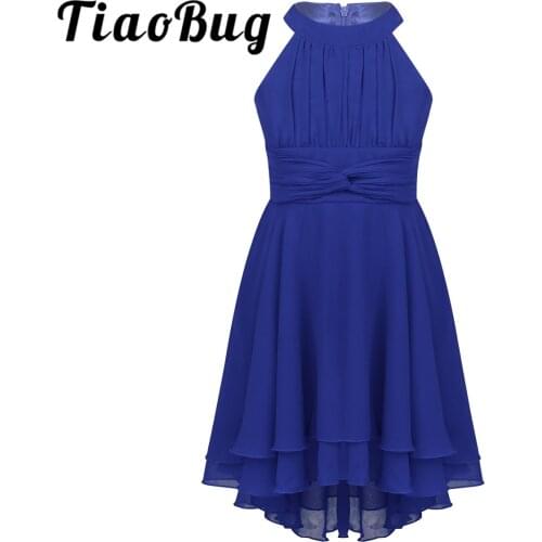 Kids Flower Girl Wedding Bridesmaid Dress 2020 New Princess Summer Chiffon Tulle Dress Flower Girl Party First Communion Dress