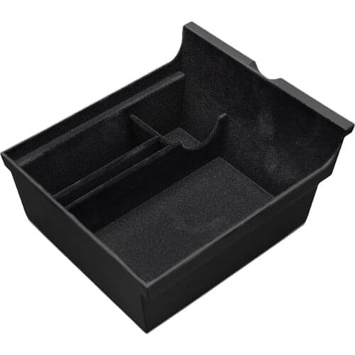 For Tesla Model 3/Y Interior Accessories Car Central Armrest Storage Box Center Console Flocking Organizer Containers