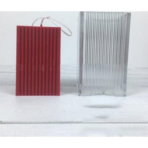 Candle Mold 3D Cuboid Handcraft DIY Mould For Candle Making Handmade Serration Pattern Scented Candle Mould Soap Molds Durable