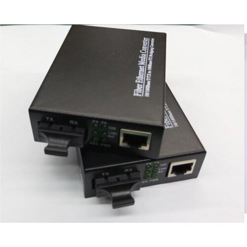 Gigabit Fiber Optical Media Converter 10/100/1000Mbps 20KM Single Mode Single Fiber SC Port External Power Supply