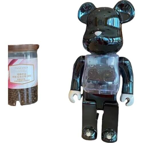 28cm Bearbricklys 400% Bearbrick Toy 2G Electronic Edition The Arm Switch PVC Battery Light Action Figure Collectible Art Toy