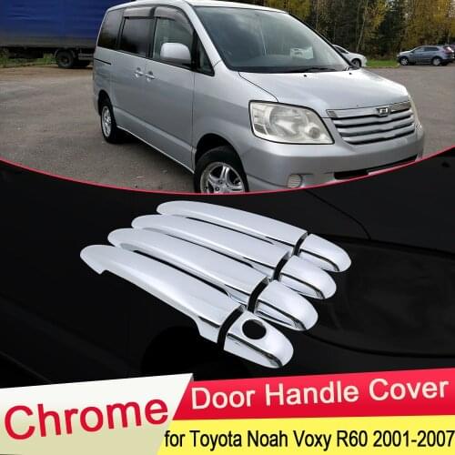 For Toyota Noah Voxy R60 2001 2002 2003 2004 2005 2006 2007 Luxuriou Chrome Door Handle Cover Trim Set Car Styling Accessories