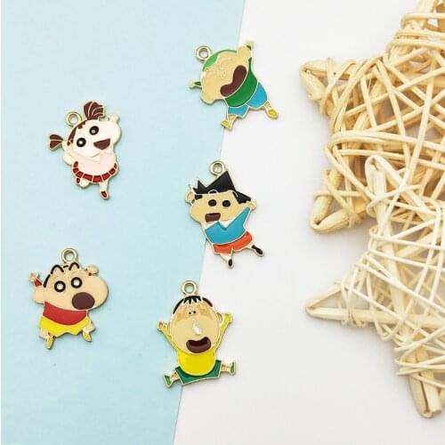 10pcs Cartoon Character Boy Metal Charms Good Friends Together Enamel Charms Pendants Fit Bracelet Earring Jewelry Diy Accessory