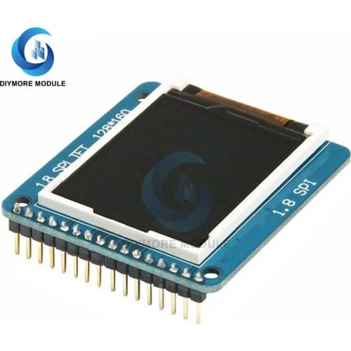 1.8" TFT LCD Display Module SPI Interface 128*160 Screen Full Color ST7735R Driver IO Port For Arduino