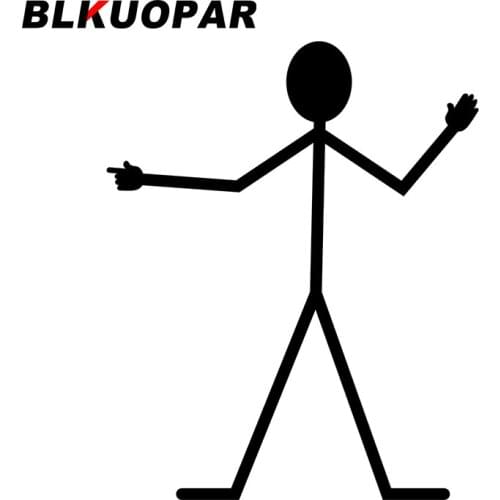 BLKUOPAR for Pointing Stickman Car Stickers Sunscreen Fashionable Decals Personality Campervan Motorcycle Decor Car Styling