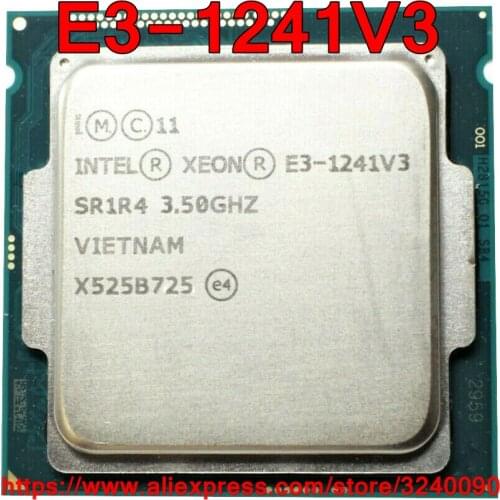 Original Intel CPU Xeon E3-1241V3 Processor 3.50GHz 6M 80W Quad-Core E3 1241V3 LGA1150 free shipping E3-1241 V3 E3 1241 V3