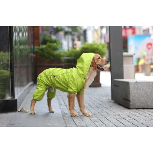 EXCELLENT ELITE SPANKER Pet Dog Raincoat Medium and Large Dog Harness Golden Retriever Samoyed Tetrapod Dog Raincoat All Seasons