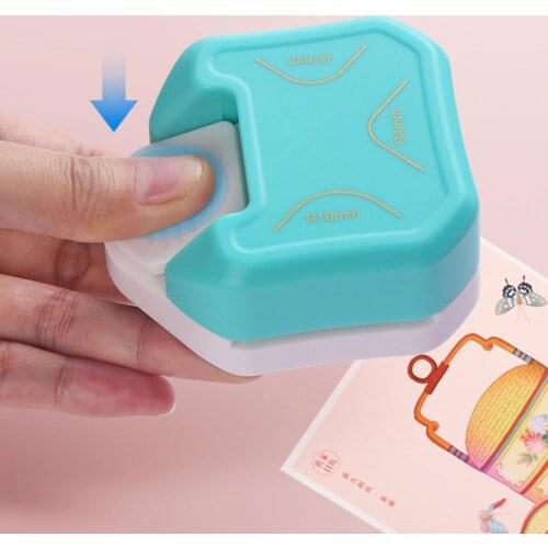 R7/4/10 3 In 1 Corner Punch Practical Sturdy Curved Trim Cutter for Office