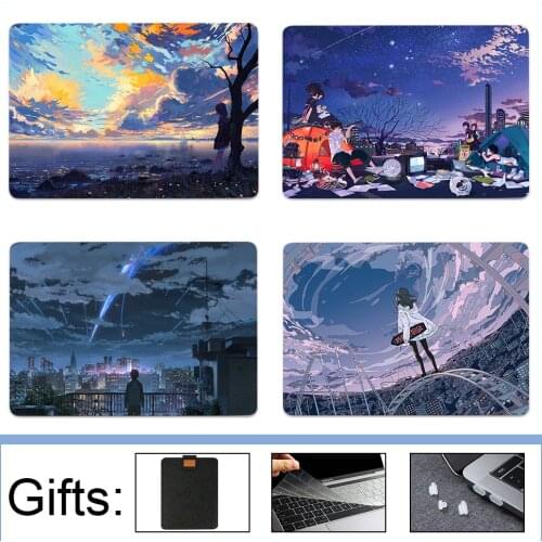 Sanmubaba Cartoon Case For Macbook Pro Air 11 12 13 15 16 inch Funda Plastic Hard Cover With Laptop Bag A2337 A2338 A1932 A1466