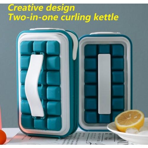 Folding Ice Tray Silicone Ice Box 36-cell Ice Mold Wine Beverage Quick-freezing Artifact Ice Kettle Kitchen Tools Accessories