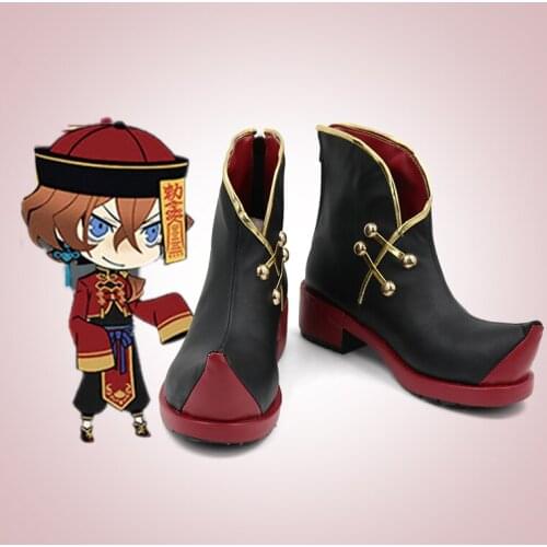 Unisex Anime Cos Bungo Stray Dogs Nakahara Chuuya Cosplay Costumes Boots Shoes Halloween Christmas Party Custom Made