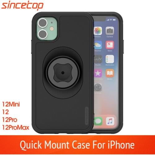 Waist Belt Clip Bicycle Phone Holder with Quick Mount Case for iphone 12 pro Max MINI SE 2020Bike Mount Black