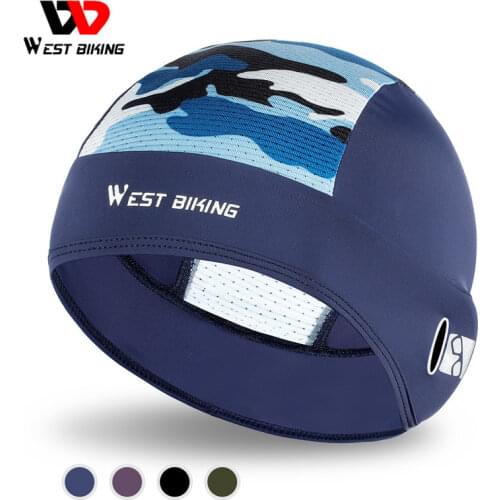 WEST BIKING Summer Outdoor Sport Cycling Caps Anti-UV Cycling Helmet Liner Ice Silk Breathable Riding MTB Bike Motorcycle Cap