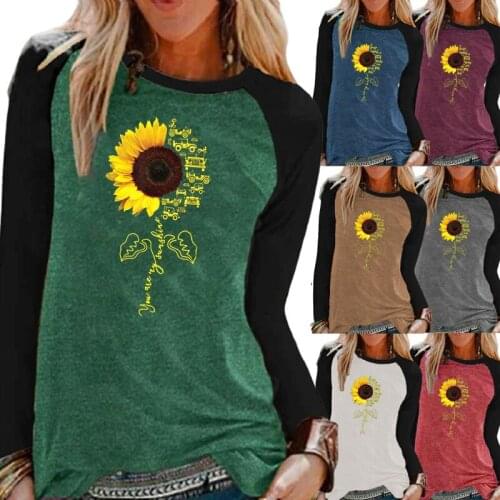 2021 the New Fashion Printing Autumn and Winter Women Clothing Round Neck Elegent Loose Casual Shirt Plus Size Long Sleeve Tops