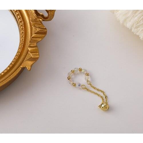 Statement Crystal Clip Earrings for Women Girls Exquisite Long Tassel Metal Circle Beaded Chain Party Earring Jewelry Pendientes