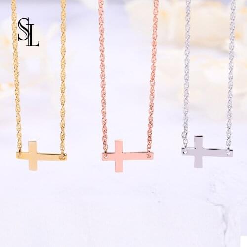 SL 2020 New Cross Necklace Jewelry S925 Silver Faction Design Fine Jewellry For Women Party Gift