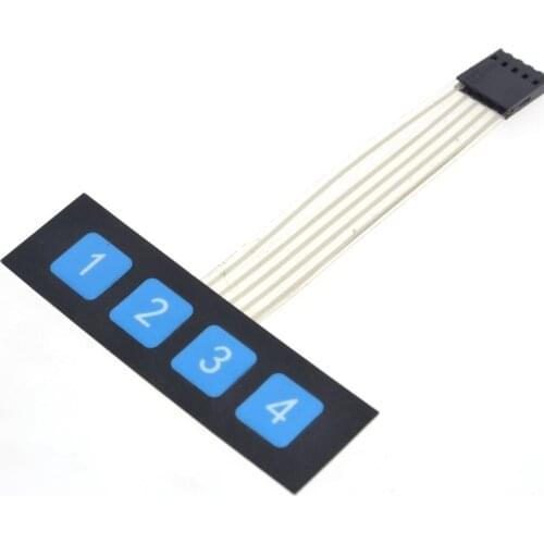 1pcs 1x4 4 Key Matrix Membrane Switch Keypad Keyboard Control Panel SCM Extended Keyboard Super Slim Controller for Arduino