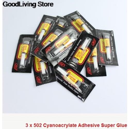1pc 502 Super Liquid Glue 1PC Cyanoacrylate Quick Dry Adhesive Strong Bond Fast Leather Rubber Metal Home Office School Tool