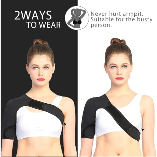 1Pcs Breathable Adjustable Shoulder Support Brace Unisex Sport Compression Brace Strap Wrap Belt for Rotator Cuff Injury relief