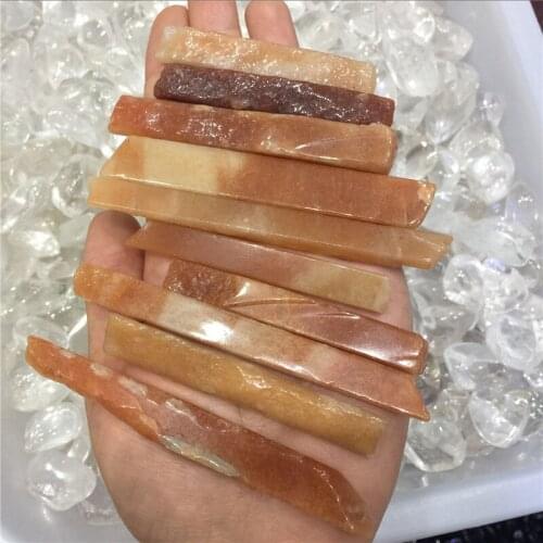 10pcs Base chakra energy stone 100% natural red aventurine slice reiki healing meditation crystals help with women