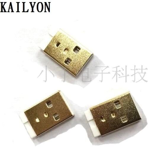 100pcs USB defended the gold line type A male plug shell plated high-grade quality USB male mouse and keyboard available