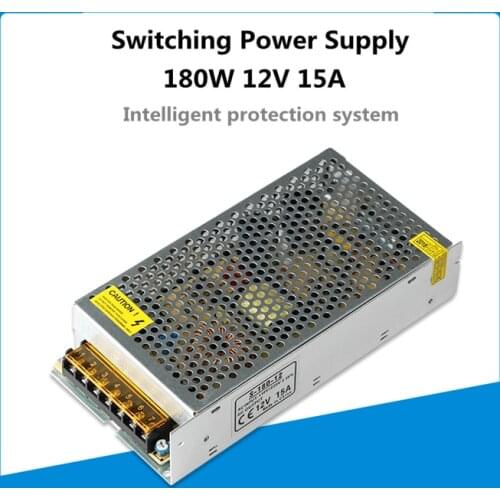 3 years warranty 180W 12V Switching Power Supply led driver AC 100-240V LED strip display security monitor Lighting transformer