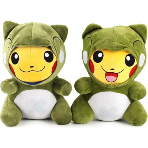 31cm Anime Pokemon Pikachu Cosplay Substitute Plush Toys Soft Stuffed Animals Cartoon Doll Gifts For Children