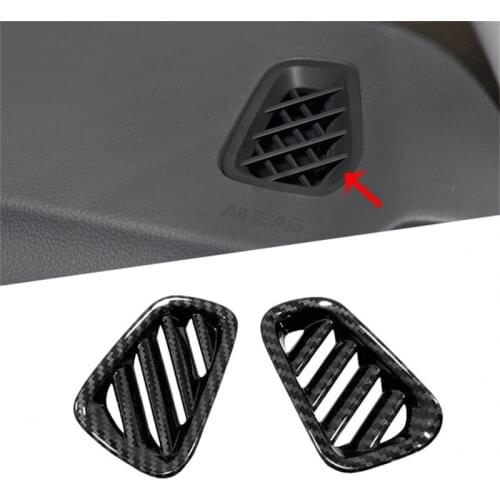 ABS Carbon Fiber Air Condition Outlet Vent Cover Frame Trims For Hyundai Tucson 2015-2019 Car Accessories Car Styling Car Parts