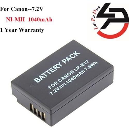 1040mah Brand New Replacement Camera Battery For Canon LP-E17 For EOS 750D For EOS 760D For EOS M3