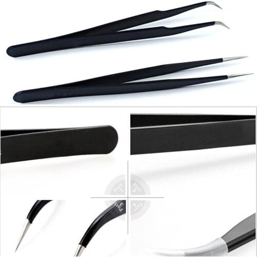 Anti-static Manicure Straight/curved Nipper Nail Rhinestones Sequins Picking Tweezers Beauty Eyelash Nipper Tools Tweezers